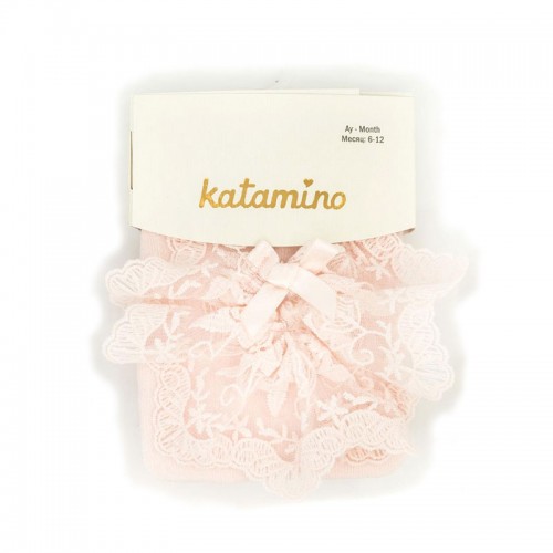 Бебешки чорапогащи Katamino за момиче с дантела