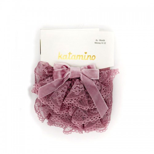 Бебешки чорапогащи Katamino за момиче с панделка